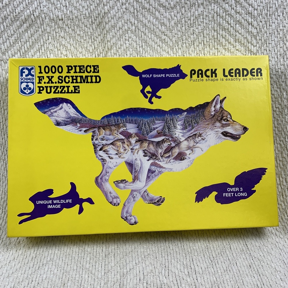 Sealed FX Schmid Pack Leader 1000 Piece Wolf Shape Puzzle 3 Foot Long New Sealed - Picture 12 of 12